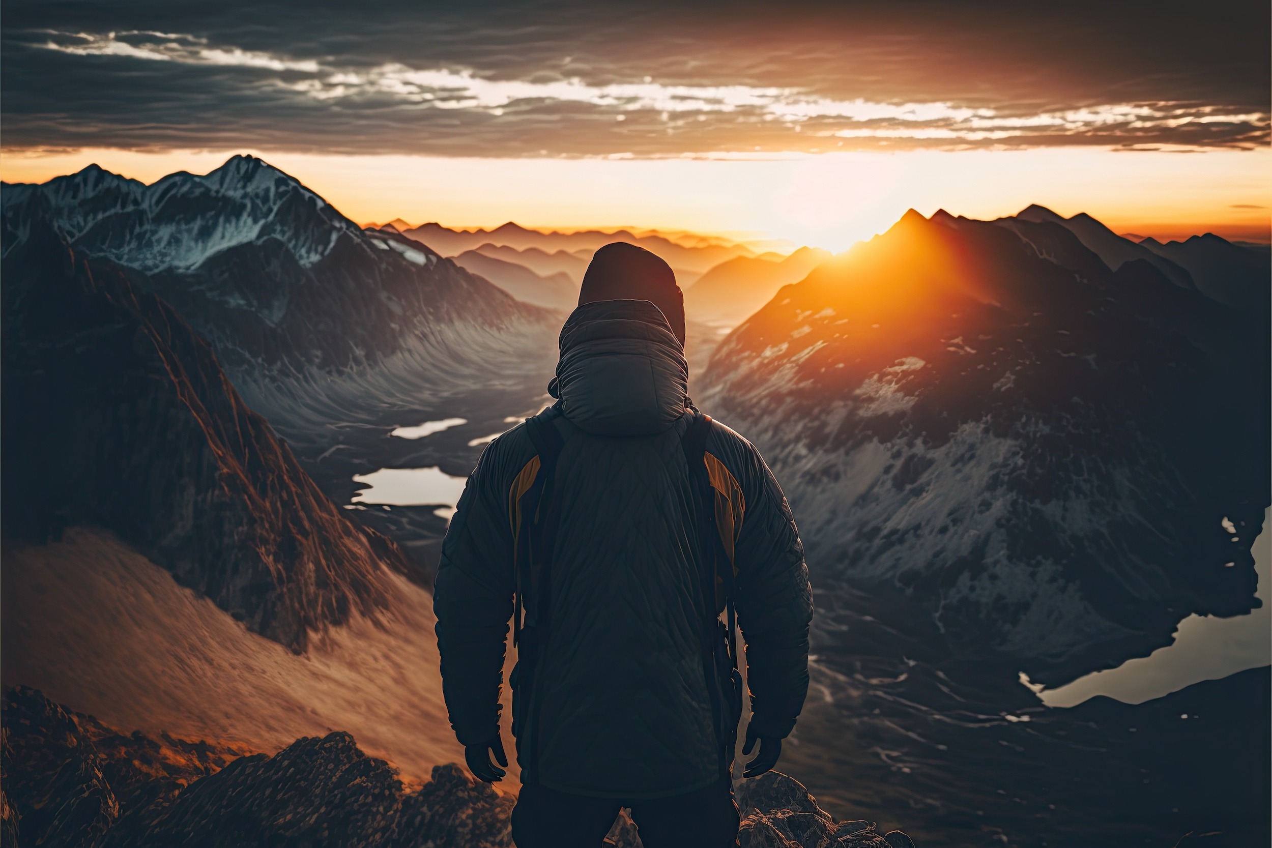 man looking at the horizon to illustrate carbon neutral goals