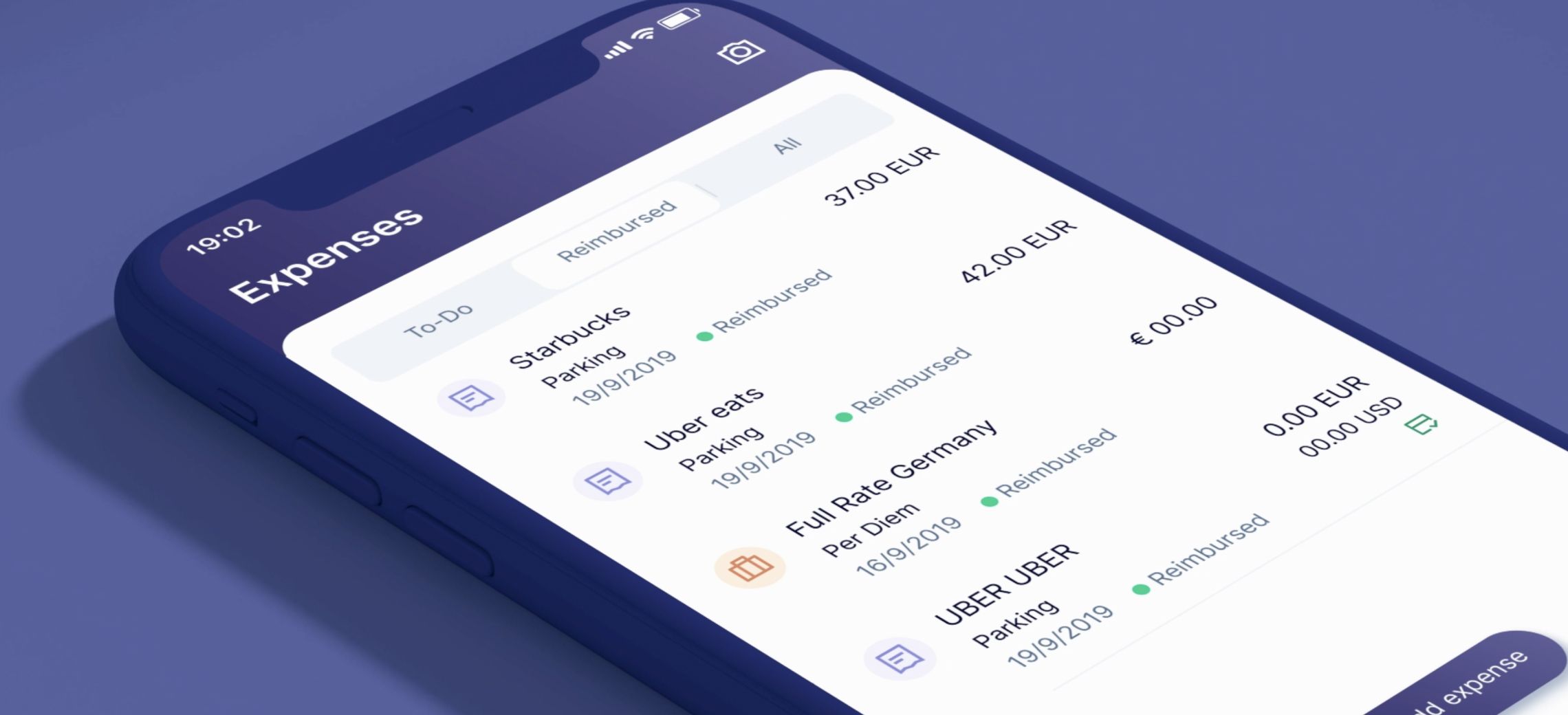 Expense app mockup video thumbnail
